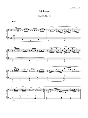 The Storm by Burgmuller Sheet Music PDF