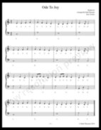 Ode to Joy Piano Sheet Music PDF Easy Version Note Names