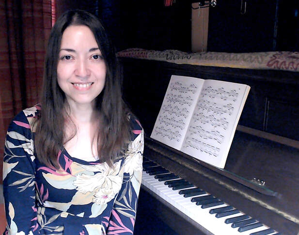 Ruth Pheasant Piano Teacher in Essex Showing Setup for Skype Lessons
