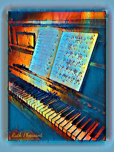 Piano Keyboard With Sheet Music For Sight Reading