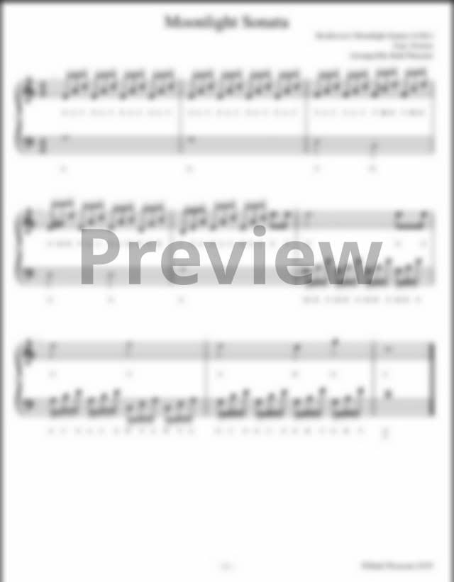 Moonlight Sonata Easy Version With Letter Names - Piano ...